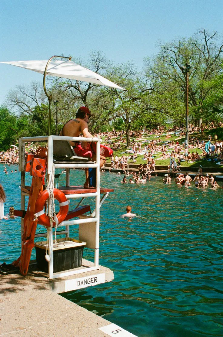 Lifeguard chair at Barton Springs