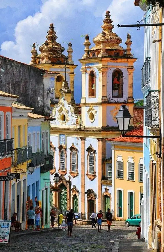 The colorful historic center of Salvador, Bahia